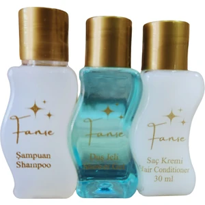 Tek Kullanımlık Otel Buklet 50 Adet Şampuan 50 Adet Duş Jeli 50 Adet Saç Kremi S Şişe Set 35 Ml