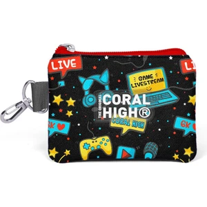 Coral High Kids Siyah Mavi Gamer Desenli Bozuk Para Çantası 21918