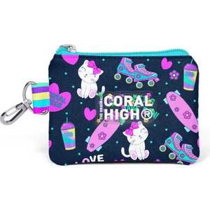 Coral High Kids Lacivert Pembe Kedili Paten Desenli Bozuk Para Çantası 21917