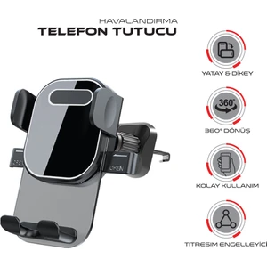 BR5901969 Telefon Tutucu Havalandırma Kancalı Şeffaf