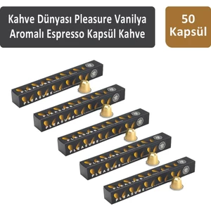 Kahve Dünyası Pleasure Vanilya Aromalı Espresso Kapsül Kahve 50 Kapsül