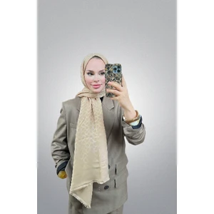 Valor Scarf Kum Beji Bloom Desen Şal