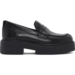 Kadın Siyah Spherica Deri Maskülen Loafer D36VDI00043C9999