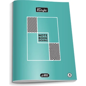 A4 Boy Plastik Kapak 40 Yaprak Çizgili Defter Kenarı Kırmızı Çizgili 1 Adet Newstyle