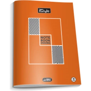 A4 Boy Plastik Kapak 40 Yaprak Çizgili Defter Kenarı Kırmızı Çizgili 1 Adet Newstyle