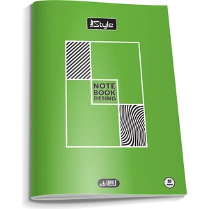 A4 Boy Plastik Kapak 40 Yaprak Çizgili Defter Kenarı Kırmızı Çizgili 1 Adet Newstyle