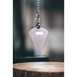 Mucizevi Yayınevi Pembe Kuvars Doğal Taş Pandül Sarkaç