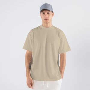 Friday Offset Soft Erkek Krem %100 Pamuk Bisiklet Yaka Ekstra Oversize Tişört