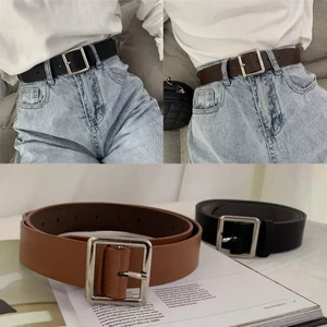 Brand & Belt Gümüş  Tokalı 2.li Kemer Modeli