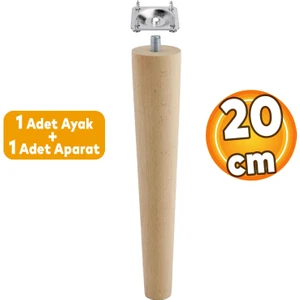 Ahşap (20 CM) Sehpa Puf Konsol Tv Ünitesi Ayağı Ayakları M8 Civatalı Bağlantı Aparatlı