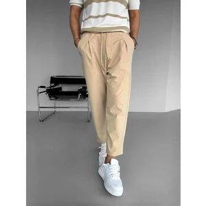 Abluka Online Regular Fit Paraşüt Kumaş Pantolon Bej