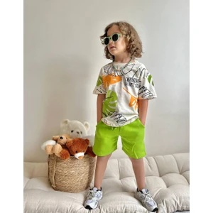 Jolly Kids Erkek Çocuk Palmiye Baskılı Şortlu Takım
