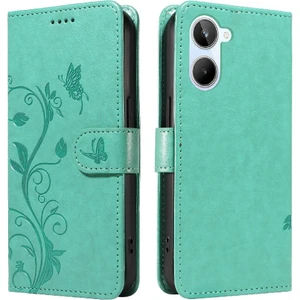 Mays Shop Reamle 10 4g Cüzdan Telefon Kılıfı ve Kart Yuvası Kabartmalı Kelebek (Yurt Dışından)