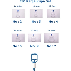 150 Adet Hacamat Kupa Seti 2-3-4-5-6-7 No
