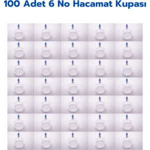 100 Adet 6 Numara Hacamat Kupası