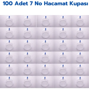 100 Adet 7 Numara Hacamat Kupası