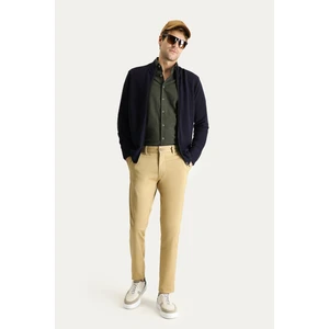 Regular Fit Likralı Kanvas / Chino Pantolon