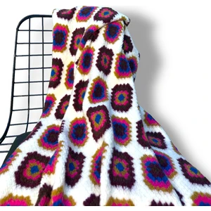 Plush Studio Etnik Esinti Peluş Kumaş, Ev Tekstili, Tüy Dökmez 100X150CM