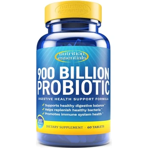 Nutrition essentials probiotics probiotic lactase enzyme prebiotic fiber 900 biliion vegan raw 60 Kapsul Usa