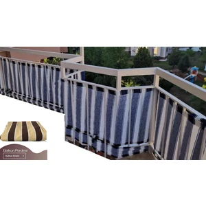 Balkon Demiri Için Bağcıklı Veya Kuşgözü Kapsül Halkalı Kahverengi - Krem Korkuluk brandası