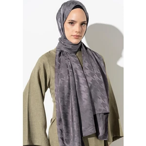 Kadın Tesettür Jakarlı Büyük Desen Kazayağı Şal