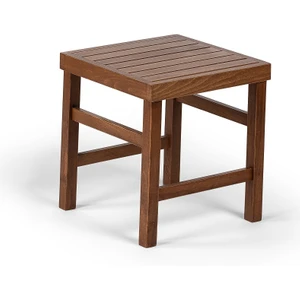 Mebel Stil Atina Sabit Sehpa 40X40 - Dış Mekan Kare Ahşap Bahçe, Balkon Sehpası