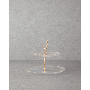 English Home Siana Cam Katlı Servis Gold