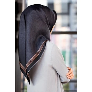Twill İpek Eşarp Siyah 0001-11