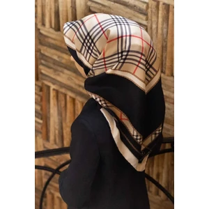 Twill İpek Eşarp Siyah 0001-09