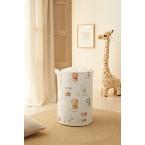 Ocean Home Textile Çocuk Odası Ağzı Büzgülü Sevimli Hayvanlar Oyuncak Sepeti 36 x 48 cm