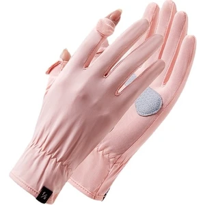 Buz Ipek Güneş Eldivenleri Kızlar Yaz Uv Güneş Koruyucu Buz Hissi Kaymaz (Yurt Dışından)