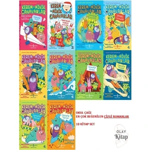 İş Bankası Kültür Yayınları Işbankası-Okul Çağı En Çok Begenilen Çizgi Romanlar - Kerem ile Minik Canavarlar - 10 Kitap Set