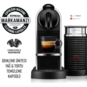 Kapsül Espresso Kahve Makineleri Yağ ve Tortu Temizleme Kapsülü 2 Adet | Nespresso Uyumlu