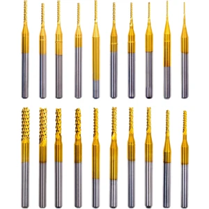 20 Adet Cnc Freze Uçları End Mill Döner Çapaklar Sondaj Deliği Aracı Pcb Kalıp ile Uyumlu Plastik Fiber (Yurt Dışından)
