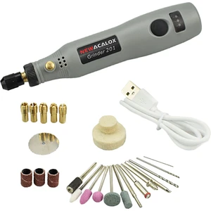 10W Hobby Craft Mini Matkap Öğütücü Döner Alet Seti Modelleme Parlatma Delme - Gri (Yurt Dışından)