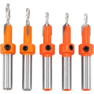 Adet Ahşap Delik Matkap Ucu, 8 mm Shank Havşa Matkap Ucu Yönlendirici Ucu, Ahşap Çalışma Sayacı Lavabo Matkap Ucu Seti Vida Kesici (Yurt Dışından)