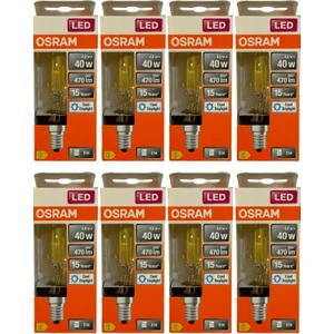 4W (40W) 6500K (Beyaz Işık) E14 Duylu Eski Tip Görünümlü LED Ampul (8 Adet)