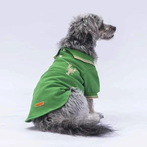 Yeşil Marine Polo Yaka Kedi Köpek Tişörtü- Kedi Köpek Kıyafeti