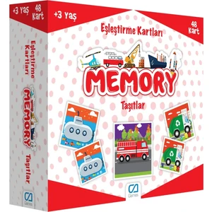 Ca Games Taşıtlar Temalı 48 Kartlı Eğitici Memory Çocuk Eşleştirme Hafıza Oyun Kartları