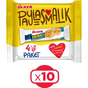 Kremalı Bisküvi 244 gr x 10 Adet
