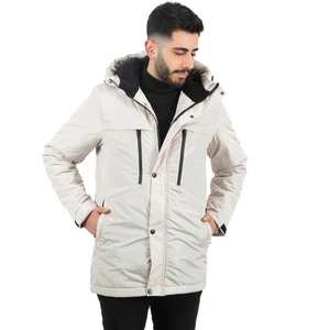 Erkek Taş Içi Polarlı Su ve Rüzgar Geçirmez Kapüşonlu Mont