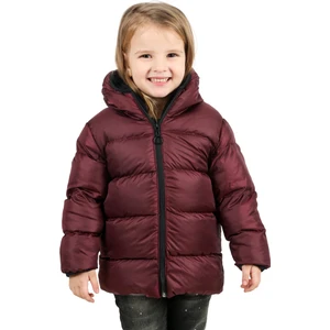 Kız Çocuk Bordo Içi Polarlı Kapüşonlu Su ve Rüzgara Dayanıklı Şişme Mont
