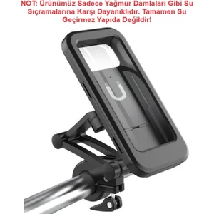 ally mobile Ally Portatif Universal Motosiklet Bisiklet Su Geçirmez Telefon Tutucu-Siyah