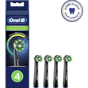 Diş Fırçası Yedek Başlığı Cleanmaximiser Crossaction Siyah 4 Lü