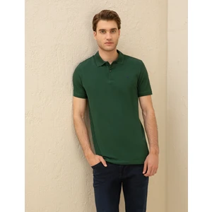 Pierre Cardin Erkek Koyu Yeşil Slim Fit Basic Tişört 50291625-VR079