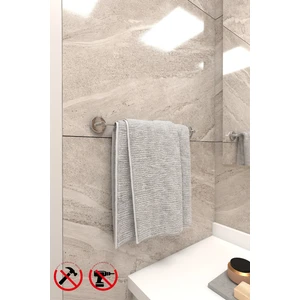 Alper Banyo İris Krom Düz Uzun Havluluk Asacağı Havlu Askısı 40 cm İster Yapıştır İster Montajla
