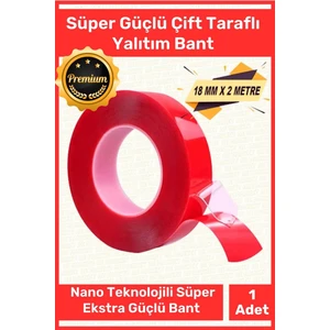 Premium Ekstra Güçlü Çok Amaçlı Çift Taraflı Tamir Cam Dış Mekan Montaj 1,5mt Silikon Şeffaf Bant