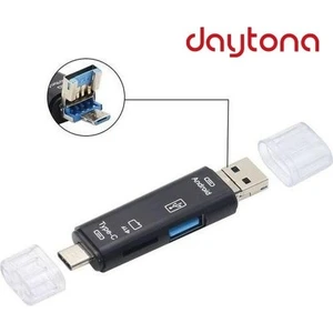 A-5068 Type-C To USB 3.0 Flash Otg Veri Aktarım Sd Tak Çalıştır Kart Okuyucu Çevirici