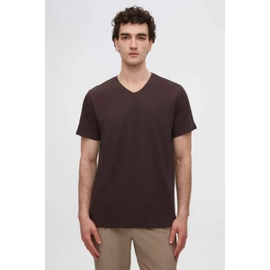 D'S Damat Kahverengi %100 Pamuk T-Shirt 4HC141996755M