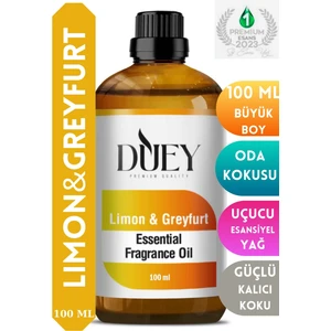 Limon&greyfurt Uçucu Yağ 100ML Buhurdanlık Yağı Difüzör Esansı Oda Kokusu Esansı Hava Nemlendirici